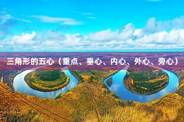 三角形的五心（重点、垂心、内心、外心、旁心）